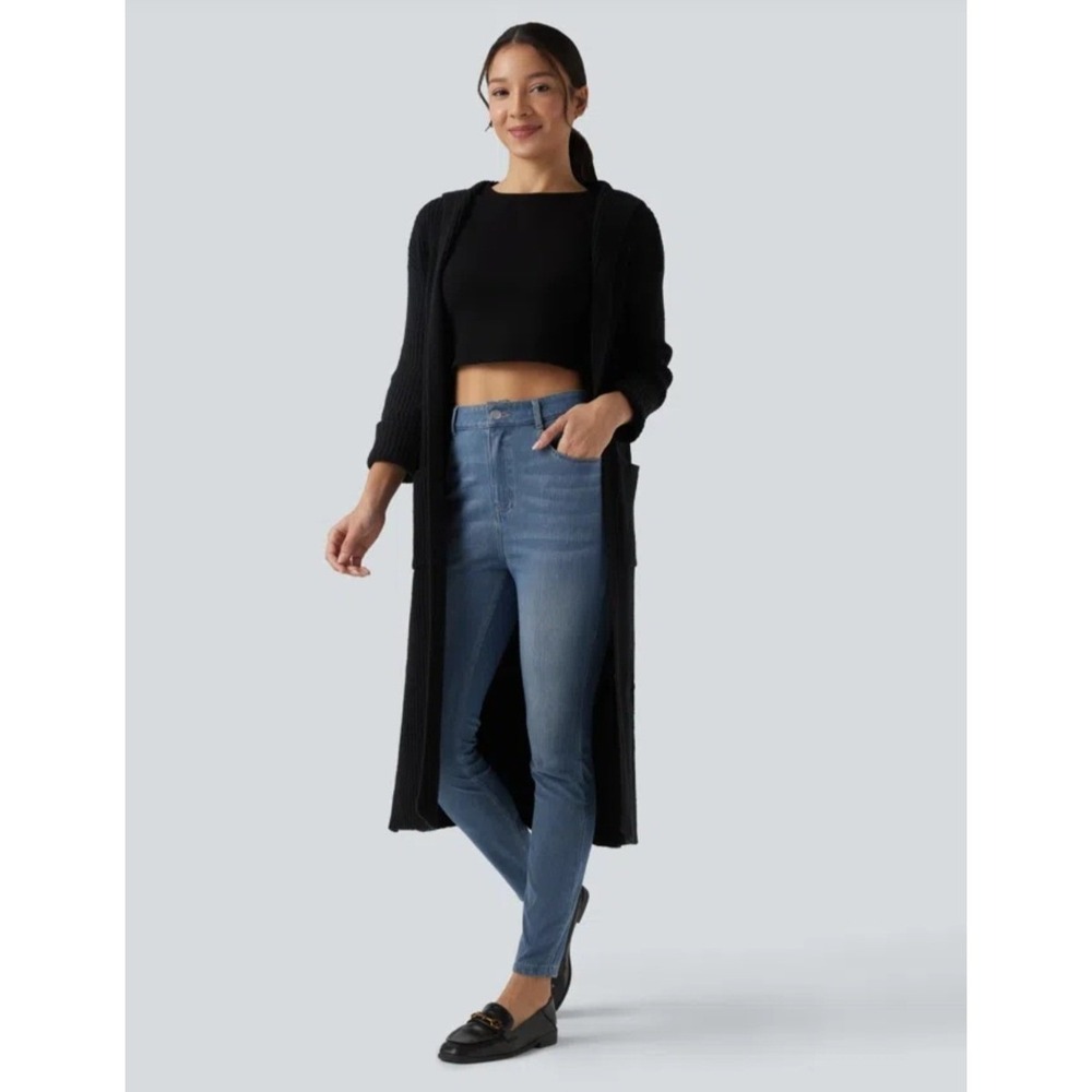 NWT Halara Flex High Waisted Casual Skinny Jeans with Pockets Large Regular